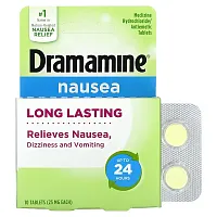 Dramamine, Nausea, Long Lasting, 25 mg, 10 Tablets