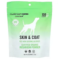 Mushroom Matrix Canine, Skin &amp; Coat, Certified Organic Mushroom Powder, For Cats and Dogs, 7.1 oz (200 g)