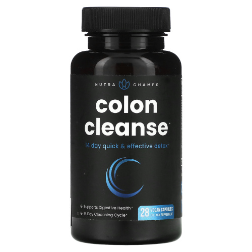 NutraChamps, Colon Cleanse, 28 растительных капсул