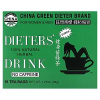 Uncle Lee&#x27;s Tea, Dieters&#x27; 100% Natural Herbal Drink, No Caffeine, 18 Tea Bags, 1.27 oz (36 g)