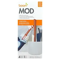 Boon, Mod, Bottle Cleaning Brush Set, 4 Brushes &amp; 1 Vase