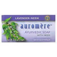 Auromere, Ayurvedic Bar Soap with Neem, Lavender-Neem, 0.6 oz (17 g)