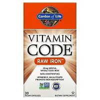 Garden of Life, Vitamin Code, RAW Iron, 30 Vegan Capsules