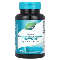 Nature&#x27;s Way, Mega-Zyme®, Pancreatic &amp; Systemic Enzymes, 200 Tablets