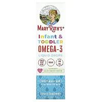 MaryRuth&#x27;s, Infant &amp; Toddler Omega-3 Liquid Drops, 6 Months - 3 Years, Unflavored, 1 fl oz (30 ml)