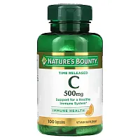 Nature&#x27;s Bounty, Time Released Vitamin C, 500 mg, 100 Capsules