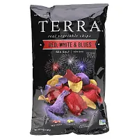 Terra, Real Vegetable Chips, Red, White &amp; Blues, Sea Salt, 5 oz (141 g)