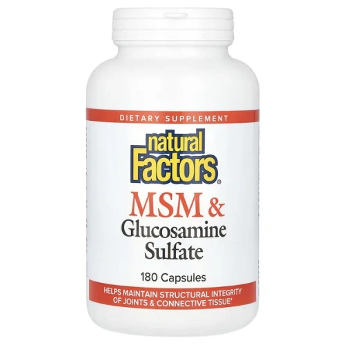 Natural Factors, MSM &amp; Glucosamine Sulfate, 180 Capsules