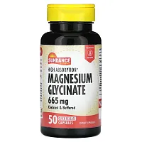 Sundance Vitamins, High Absorption Magnesium Glycinate, 665 mg, 50 Quick Release Capsules