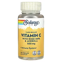 Solaray, Timed Release Vitamin C, 500 mg, 100 VegCaps