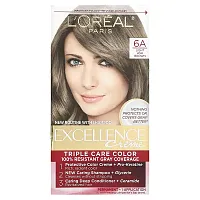 L&#x27;Oréal, Excellence Creme, Triple Care Color, 6A Light Ash Brown, 1 Application