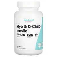 Nutricost, Women, Myo &amp; D-Chiro Inositol, 120 Capsules