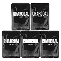 Lapcos, Charcoal Sheet Beauty Mask Set, Pore Care, 5 Sheets, 0.84 fl oz (25 ml) Each