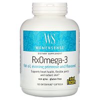 Natural Factors, WomenSense, RxOmega-3, 120 мягких таблеток Enteripure