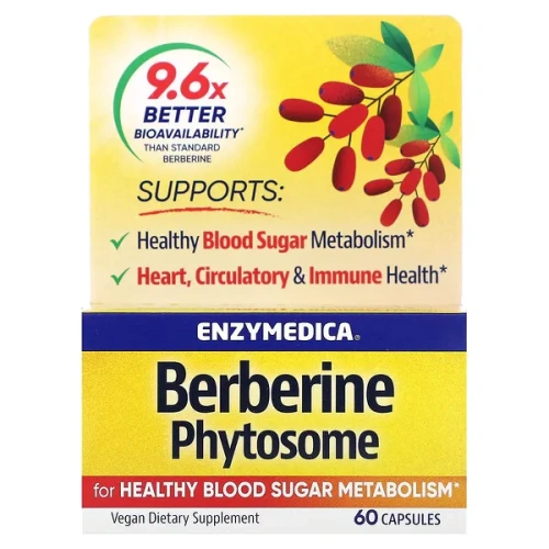 Enzymedica, Berberine Phytosome, 60 Capsules