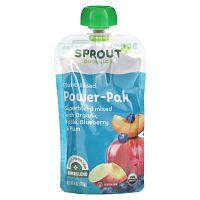 Sprout Organic, Power Pak, для детей от 12 месяцев, яблоко с суперсмесью и голубикой, 113 г (4,0 унции)