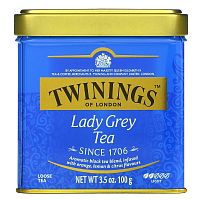 Twinings, Lady Grey, листовой чай, 100 г (3,5 унции)