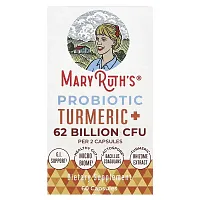 MaryRuth&#x27;s, Probiotic Turmeric +, 62 Billion CFU, 60 Capsules (31 Billion CFU per Capsule)