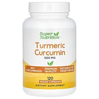 Super Nutrition, Turmeric Curcumin, 500 mg, 120 Veggie Capsules