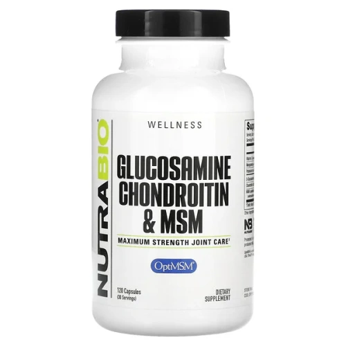 NutraBio, Glucosamine Chondroitin &amp; MSM, 120 Capsules