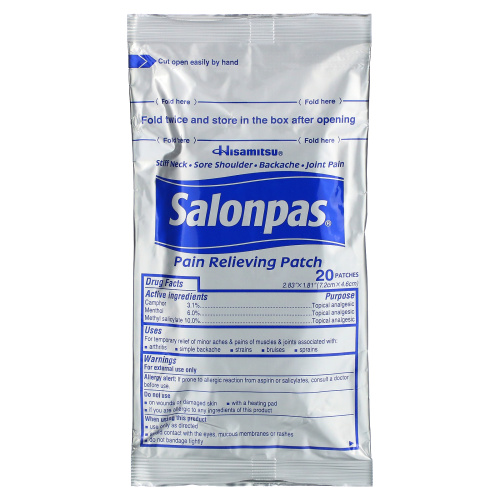 Salonpas, Pain Relieving Patch, 60 Patches фото 3