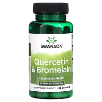 Swanson, Quercetin &amp; Bromelain, 100 Capsules