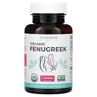 Pure Co., Pure Mom, Organic Fenugreek, 1,240 mg, 60 Vegan Capsules (620 mg per Capsule) (620 mg per Vegan Capsule)