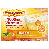 Emergen-C, Vitamin C, Tangerine, 1,000 mg, 30 Packets, 0.33 oz (9.4 g) Each