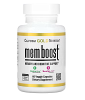 California Gold Nutrition, MEM Boost, средство для поддержки памяти и когнитивных функций, 60 растительных капсул