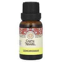 GuruNanda, 100% Pure &amp; Natural Essential Oil, Lemongrass, 0.5 fl oz (15 ml)