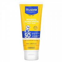 Mustela, минеральное солнцезащитное средство для детей, SPF 50, 100 мл (3,38 жидк. унции)