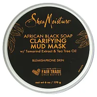 SheaMoisture, Clarifying Mud Beauty Mask, African Black Soap, 6 oz (170 g)