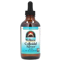 Source Naturals, Wellness Colloidal Silver, 45 PPM, 4 fl oz (118.28 ml) (22.5 PPM per Tsp)