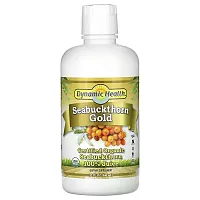 Dynamic Health, Seabuckthorn Gold, Certified Organic Seabuckthorn 100% Juice, 32 fl oz (946 ml)