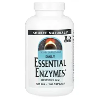 Source Naturals, Daily Essential Enzymes, 500 mg, 240 Capsules