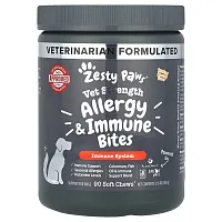 Zesty Paws, Allergy &amp; Immune Bites, Vet Strength, For Dogs, All Ages, Smoked Cheese, 90 Soft Chews, 12.6 oz (360 g)