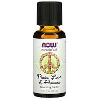 Now Foods, Essential Oils, Peace, Love & Flowers, Balancing Blend, 1 fl. oz (30 ml)