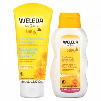 Weleda, набор средств по уходу для детей, календула, набор из 2 предметов