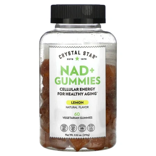 Crystal Star, NAD+ Gummies, Lemon, 60 Vegetarian Gummies