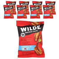 Wilde Brands, Protein Chips, Nashville Hot, 8 Bags, 1.34 oz (38 g) Each