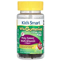 Bioglan, Kids Smart Vita Gummies, Picky Eaters&#x27; Multi-Vitamin + 4 Veggies, Sugar-Free, Ages 3+, 30 Gummies