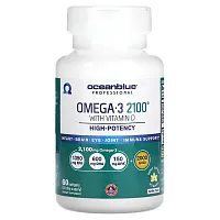 OceanBlue, Professional, Omega-3 2100 With Vitamin D, High Potency, Vanilla, 60 Softgels