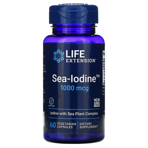 Life Extension, Sea-Iodine, 1000 мкг, 60 вегетарианских капсул