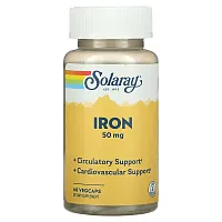 Solaray, Iron, 50 mg, 60 VegCaps