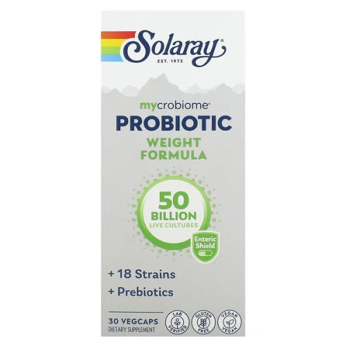 Solaray, Mycrobiome Probiotic Weight Formula, 50 Billion, 30 VegCaps