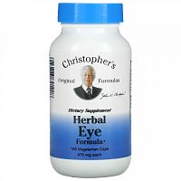 Christopher's Original Formulas, Herbal Eye Formula, 920 мг, 100 вегетарианских капсул (460 мг на капсулу)