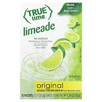 True Citrus, True Lime, лаймад, оригинальный, 10 пакетиков по 3 г (0,11 унции)