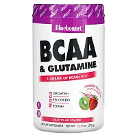 Bluebonnet Nutrition, BCAA &amp; Glutamine, Strawberry Kiwi, 13.23 oz (375 g)