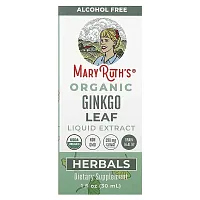 MaryRuth&#x27;s, Organic Ginkgo Leaf Liquid Extract, Alcohol Free, 590 mg, 1 fl oz (30 ml)