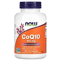 NOW Foods, CoQ10 With Hawthorn Berry, 100 mg, 180 Veg Capsules